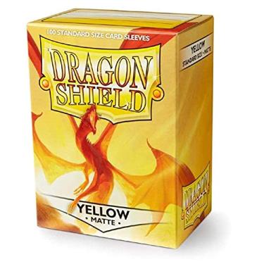 Imagem de Dragon Shield Matte Yellow Standard Size 100 ct Card Sleeves Individual Pack