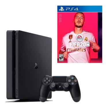 Imagem de Sony Playstation 4 Slim 500gb Fifa 20 Bundle Cor  Preto Onyx PlayStation 4