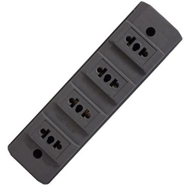 Imagem de Tomada em Barra Quadruplo Cinza 10A Trioplast