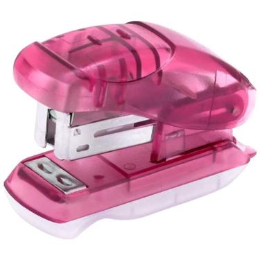 Imagem de Grampeador Mini Transparente Zoom até 20 Folhas - BRW