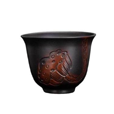 Imagem de Xícara de chá Kung Fu de cerâmica roxa de 65 ml xícara única Zen retrô conjunto de chá de cerâmica doméstica