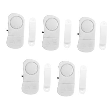 Imagem de Gatuida 5 Unidades Alarme De Porta e Janela Alarmes De Janela Ímãs De Porta De Alarme Sonoro Alarme Com Ímãs De Porta Alarme Compacto Soa Alarme Branco Portas e Janelas Abdômen Sirene