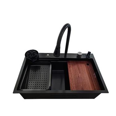 Imagem de CUBA GOURMET TORNEIRA CASCATA LAVADOR DE COPOS E ACESSÓRIOS PRETA