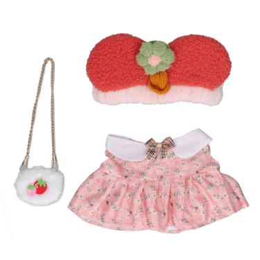 Imagem de Sluffs 3 Pçs 12 Polegadas Pequeno Pato Amarelo Vestido Conjunto De Roupas Acessórios Incluem Roupas Fofas óculos Chapéu Kawaii Roupas De Boneca De Pelúcia Melhores Presentes Para O Estilo Adorável De