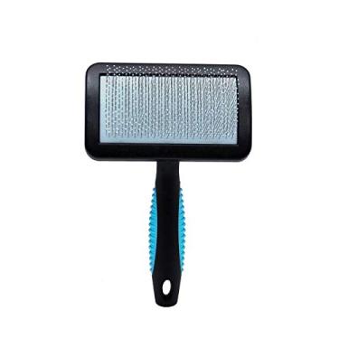 Imagem de Rasqueadeira Curva C/ Bolinha Média Azul Propetz ProPetz para Cães, Médio, Azul