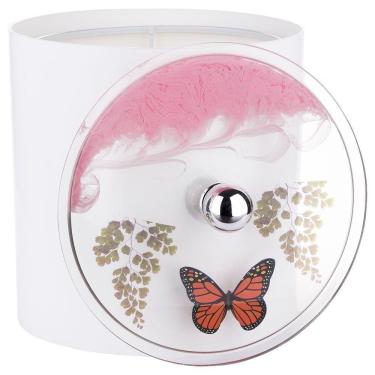 Imagem de Lixeira Decorada Rosa Com Borboleta 20 X 20cm