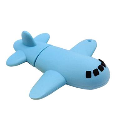 Imagem de Pen Drive USB 2.0 de 128 GB, modelo de avião azul, pendrive, pendrive, pendrive, para armazenamento de dados