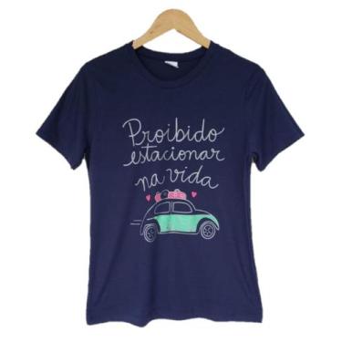 Imagem de Camiseta Blusa T-Shirt Plus Size Proibido Estacionar Na Vida - C&C Mod