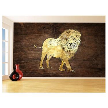 Imagem de Papel De Parede Animais Pop Art Leão Rei Selva 3,5M Pxa54