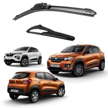 Imagem de Kit Palheta Limpador Parabrisa Proteção Chuva Kwid 2017 A 2023