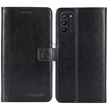Imagem de TienJueShi Suporte de livro preto retrô flip protetor de couro TPU capa de silicone para Nokia X30 6,4 polegadas capa de gel carteira etui