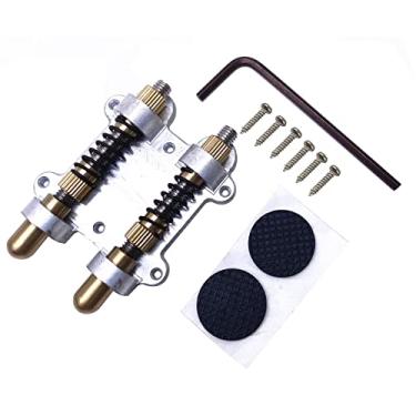 Imagem de TUOREN Kit de rolha estabilizadora de tremolo de latão duplo compatível com Floyd Rose e outros sistemas de ponte tremolo de guitarra flutuante