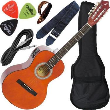 Imagem de Kit Viola Caipíra Giannini Eletroacústico Vs14 Eq Natural