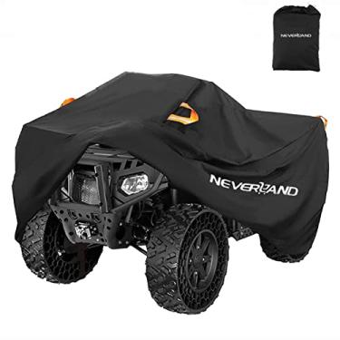 Imagem de NEVERLAND Capa para quadriciclo impermeável resistente 4 rodas capa quádrupla todas as estações à prova de clima ao ar livre proteção UV para Polaris Yamaha Suzuki Honda (preto GG)