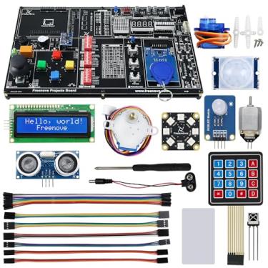 Imagem de Freenove Kit de projetos (sem placa de controle) (compatível com Arduino IDE), tutoriais detalhados de 238 páginas, 46 projetos, sem solda, fiação simples