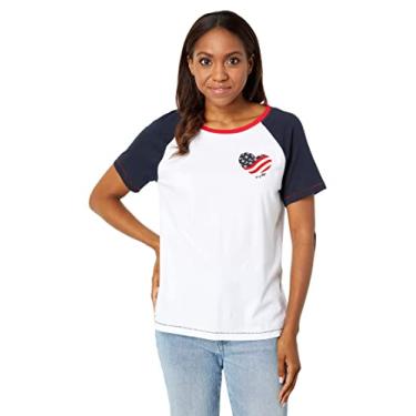 Imagem de Tommy Hilfiger Camiseta de beisebol americana, Capitão do céu, G