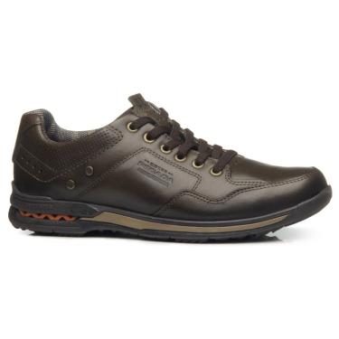 Imagem de Sapatênis Couro Pegada 114860-01 Masculino - Pinhão/Brown