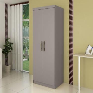 Imagem de Armário Multiuso 2 Portas 5 Prateleiras Santos Mapi Móveis Ardósia