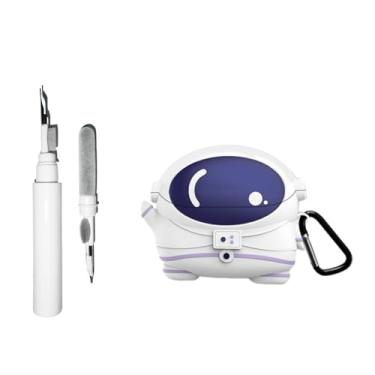 Imagem de [3 em 1] Capa fofa TSVSXS compatível com Samsung Galaxy Buds3 Pro/Galaxy Buds3 (2024) com kit de limpeza, capa protetora engraçada de silicone de anime astronauta à prova de choque