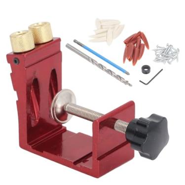 Imagem de ZAWELIYO Pocket Hole Jig Kit Liga de Alumínio Ajustável Oblíquo Pocket Hole Jig Guia de Broca para Marcenaria, Decoração, Colocação Rápida de Parafusos