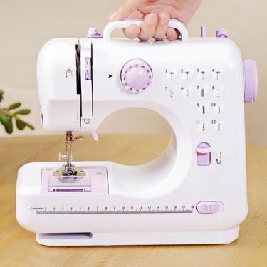 Imagem de Máquina De Costura Portátil Elétrica Com Pedal 110V 12 Pontos Doméstic