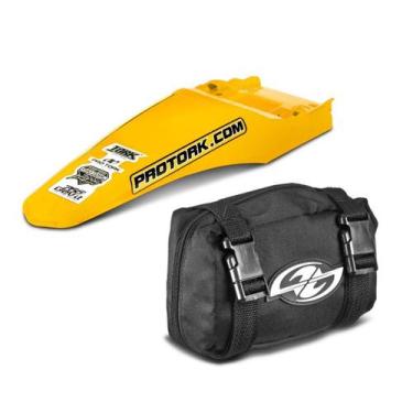 Imagem de Paralama traseiro mx2 + bag de ferramenta pro tork, AMARELO, Único