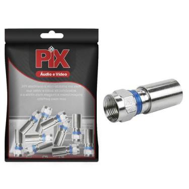 Imagem de 10x Conector F Compressão Rg-59 Prova D'água Alta Qualidade - PIX