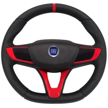 Imagem de Volante Esportivo Fiat Palio Uno Fire Strada Siena Logo Azul - Polipar