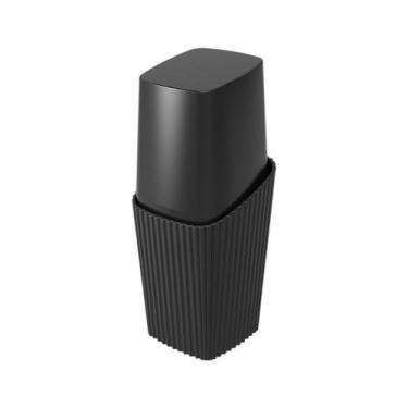 Imagem de Porta Escova de Dentes com Tampa Coza New Square Preto