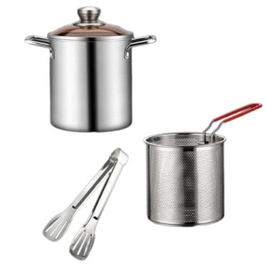 Imagem de DimyFew Pequena Fritadeira de Cozinha Utensílios de Fritadeira, Mini Fritadeira de Óleo, Fritadeira Japonesa para Frango, com clipe