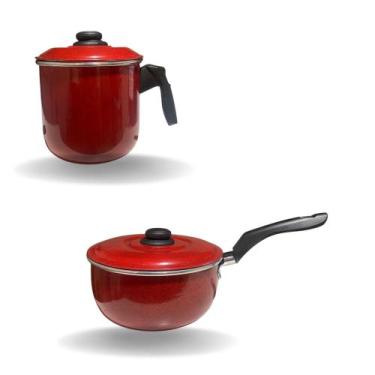 Imagem de Kit de panela canecão e caçarola de uma alça alumínio 2 unid - Colombo