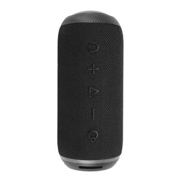 Imagem de Alto-falante Sem Fio, Alto-falante Pequeno Portátil Elegante Com Microfone Embutido, Reprodução Direta de Música, Som HD de 2x7W para Acampamento (Preto)