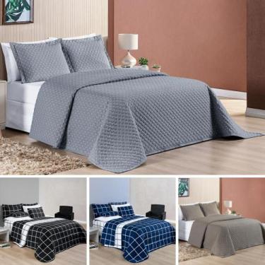 Imagem de cobre leito king size matelado dupla face micropercal 200 fios estampa