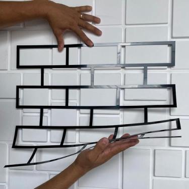 Imagem de Stencil De Parede Tijolinho Revestimento Pintura 53 X 43cm - REVEST3DP