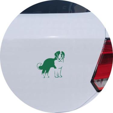 Imagem de Adesivo de Carro Cachorro São Bernardo - Cor Marrom - Melhor Adesivo, 