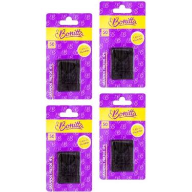 Imagem de Grampos para Cabelos Escuros N5 com 50un Kit com 03 Blister Pequenos B