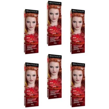 Imagem de Beauty Color Tintura 76.44 RUIVO ABSOLUTO TESTE 45gr (06 Unidades) Cor