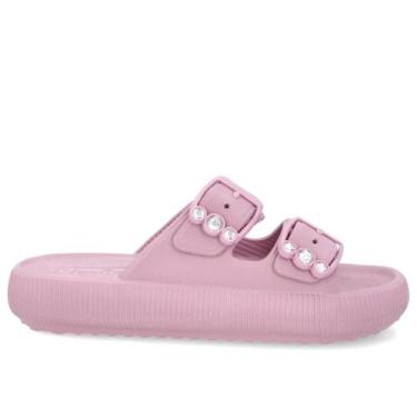 Imagem de Chinelo usaflex plataforma poof eva fivela ref al4401, Rosa, 37