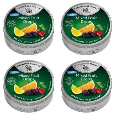 Imagem de Kit 4 Balas Frutas Zero Açucar Cavendish Mixed Lata 175 Gr - Cavendish