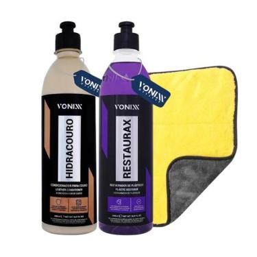 Imagem de Kit Hidracouro Restaurax Pano Microfibra 600GSM 500ml Vonixx