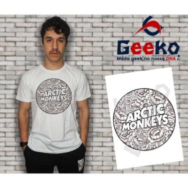 Imagem de Camiseta Arctic Monkeys Indie Alternativo Rock Geeko, Branca gola care