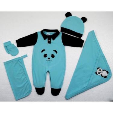 Imagem de Kit Saída De Maternidade - 5 Peças Luck Panda Menino - Lalu enxovais, 