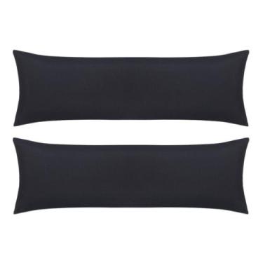 Imagem de Kit 2 Fronhas Para Travesseiro de Corpo Body Pillow Toque Acetinado 40