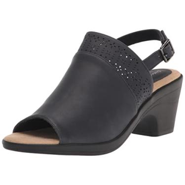 Imagem de Easy Street Sandália feminina de salto Carolina, Azul marino, 8 Wide