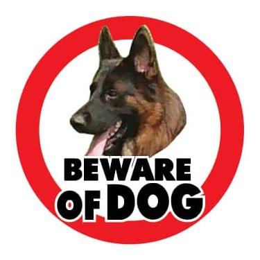 Imagem de Adesivo de sinal de pastor alemão Cuidado com o cachorro símbolo da Alsácia imagem logotipo aviso de segurança segurança para cerca de carro parede janela porta da frente para-choque laptop casa casa