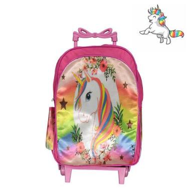 Imagem de Mochila Infantil Escolar Unicórnio Com Rodinha - TOYS 2U