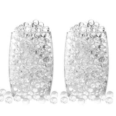 Imagem de Yzzyemn 60.000 contas de gel de água para vasos, kit de contas de água perfeitas para enchimento de vasos, plantas, pérolas flutuantes, velas flutuantes, decoração de casamento e casa