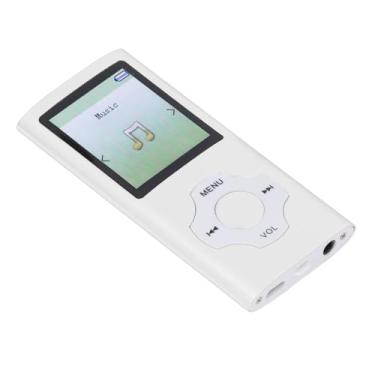 Imagem de Mp3 Player Mp4 Player de Vídeo para Música, Leitor de Mp3 Portátil Leitor de Tela Colorida Alto-falante Cartão de Memória Ultra Fino Mp4 Player Mp3 Mp4 Players (Prata)