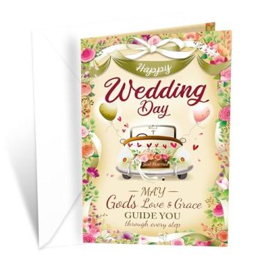 Imagem de Prime Greetings Cartão de casamento religioso, feito nos EUA, ecológico, cartolina grossa com envelope premium 12,7 cm x 19,7 cm, embalado em caixa de proteção