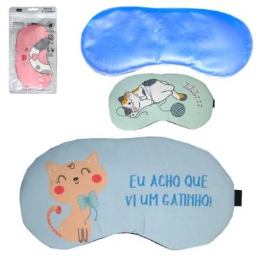 Imagem de Mascara de poliester para dormir com gel estampas sortidas 18x10cm - F